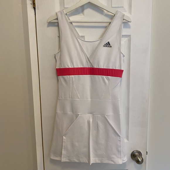 adidas | Dresses | Adidas White And Pink Tennis Dress | Poshmark